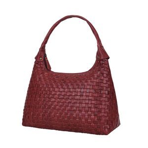 Christmas Gift Allison Braided Red Leather Hobo Bag :'D